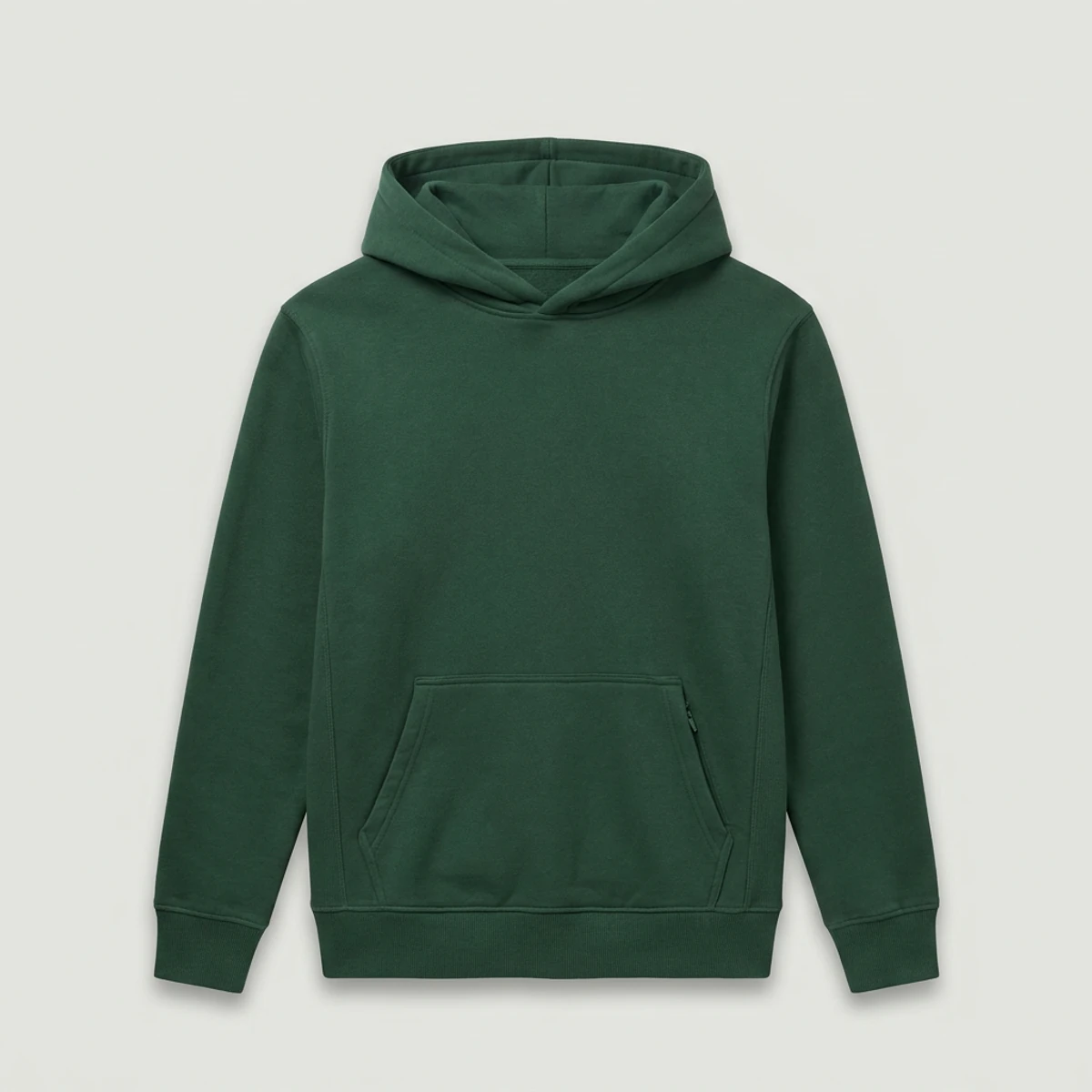 Hunter green pullover medical hoodie with hidden phone pocket